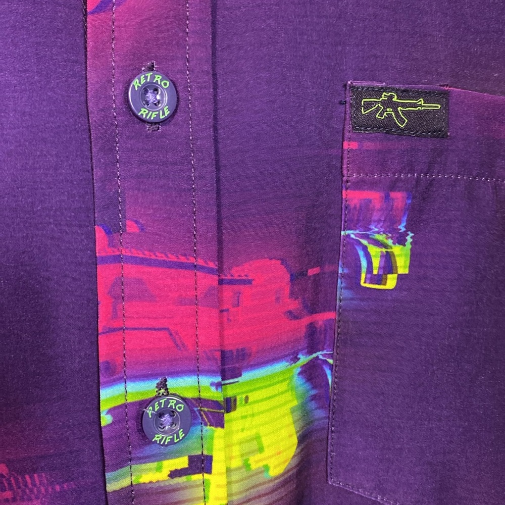 Retro‎ Rifle Short Sleeve Button Down Shirt